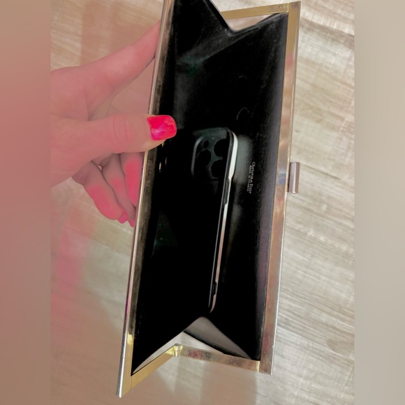 Vintage Dior Black Leather Clutch w Original Box - Picture 8 of 8